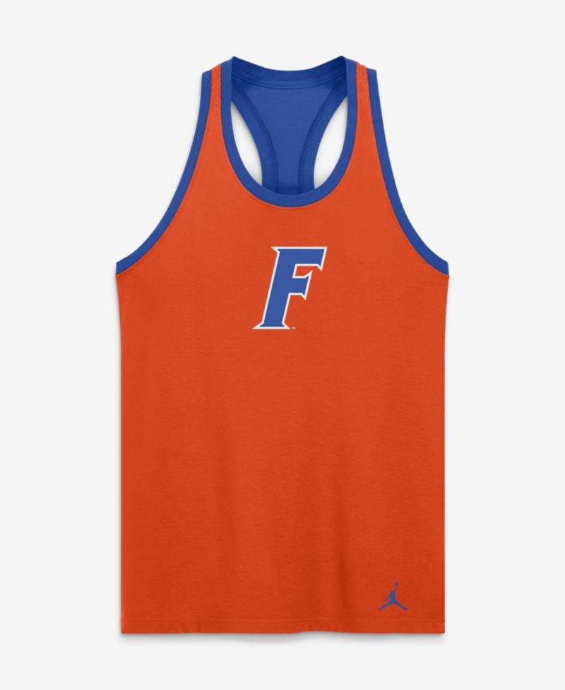 Women's Orange/Royal Florida Gators Tri-Blend Dri-FIT Racerback Tank Top