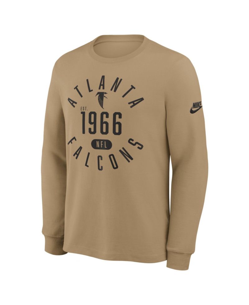 Men's Atlanta Falcons Blitz Package Rewind Vintage Slub Graphic Crewneck Long Sleeve T-Shirt
