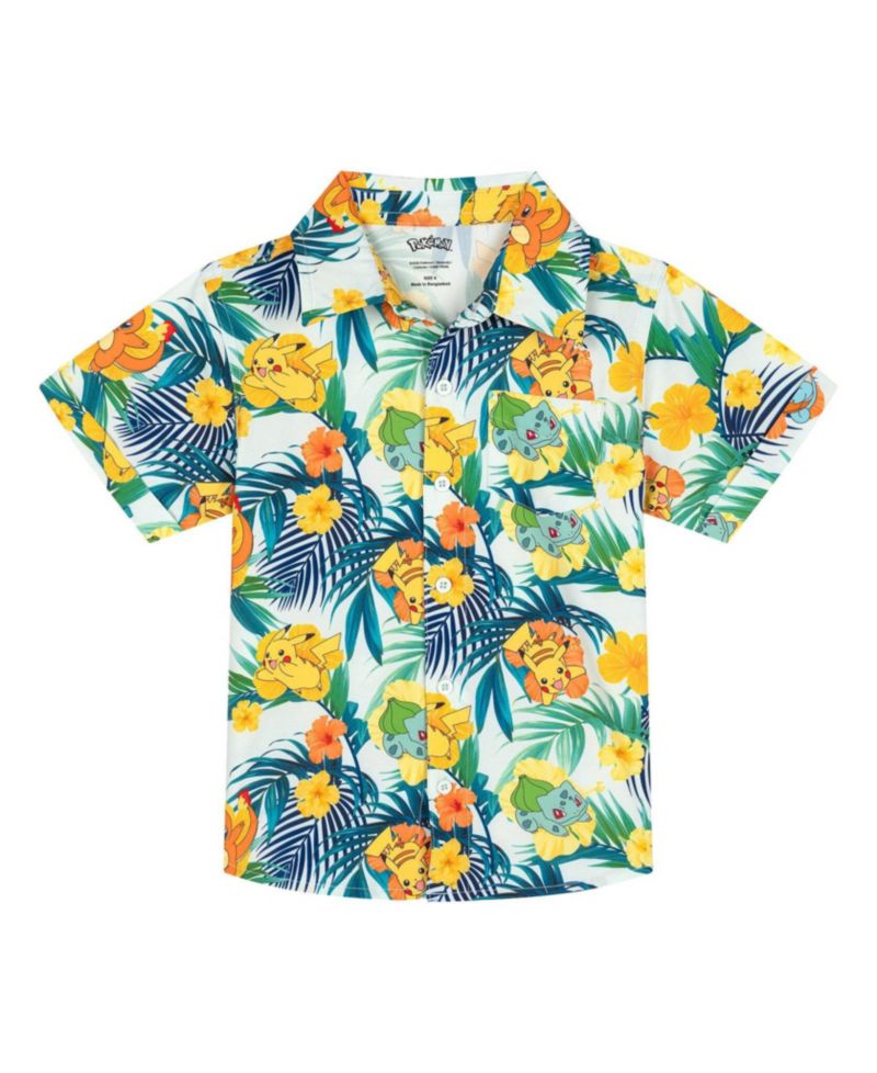 Boys' Swimwear 2-Piece Camp Shirt and Swim Trunks Set