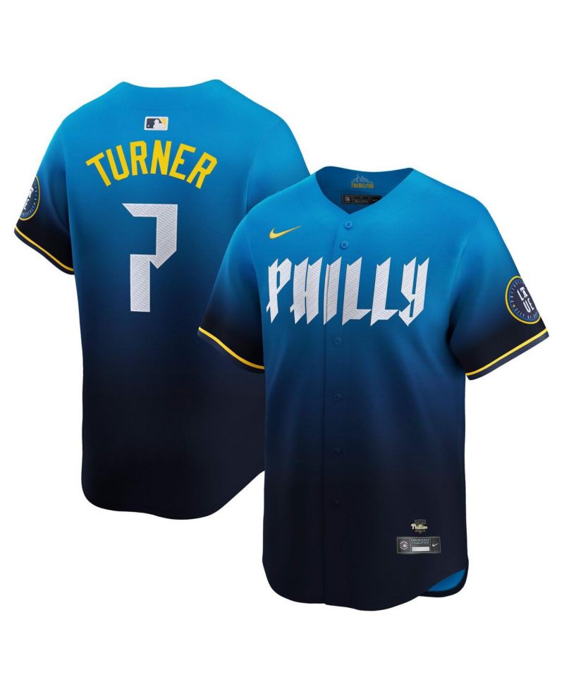 Men's Trea Turner Blue Philadelphia Phillies City Connect Limited Player Jersey