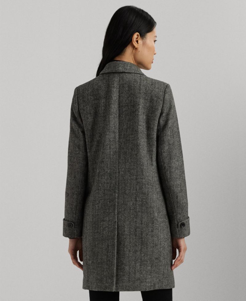 Petite Single-Breasted Wool-Blend Walker Coat