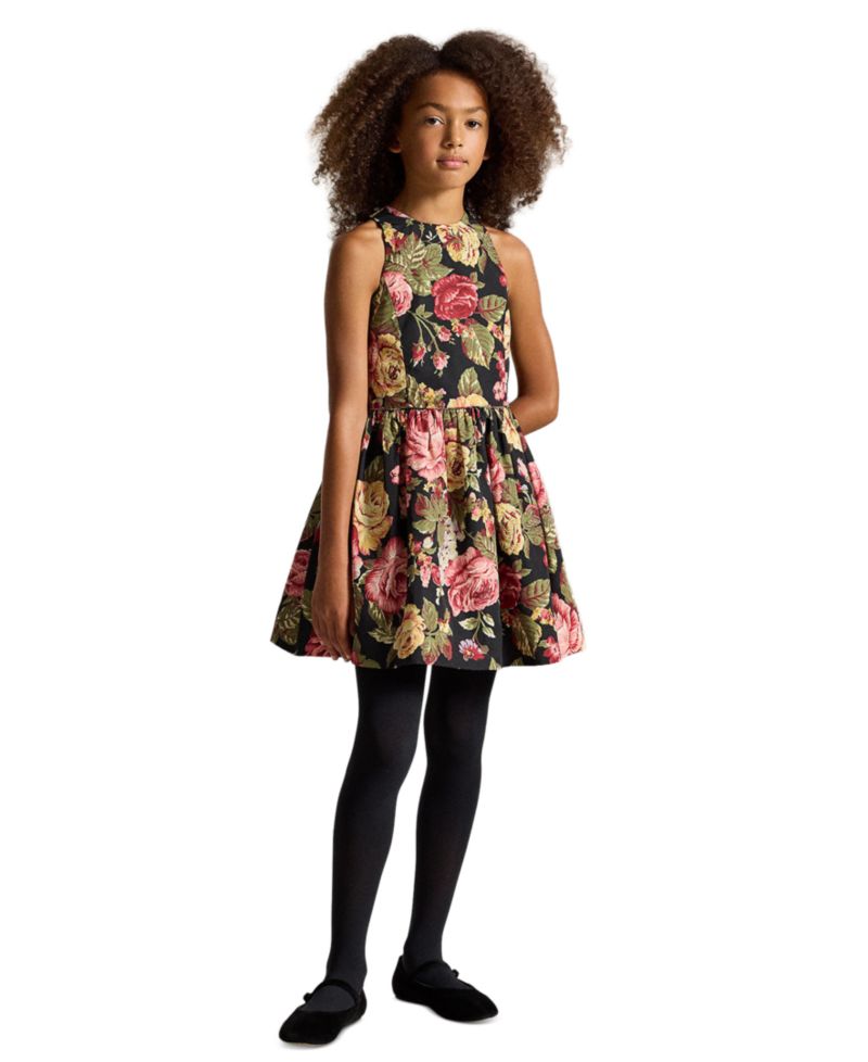 Girls' 7-16 Floral Fit-and-Flare Dress