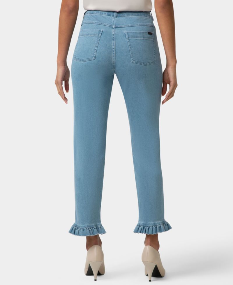 Women's Ruffle Denim Skimmer Pull-On Pant