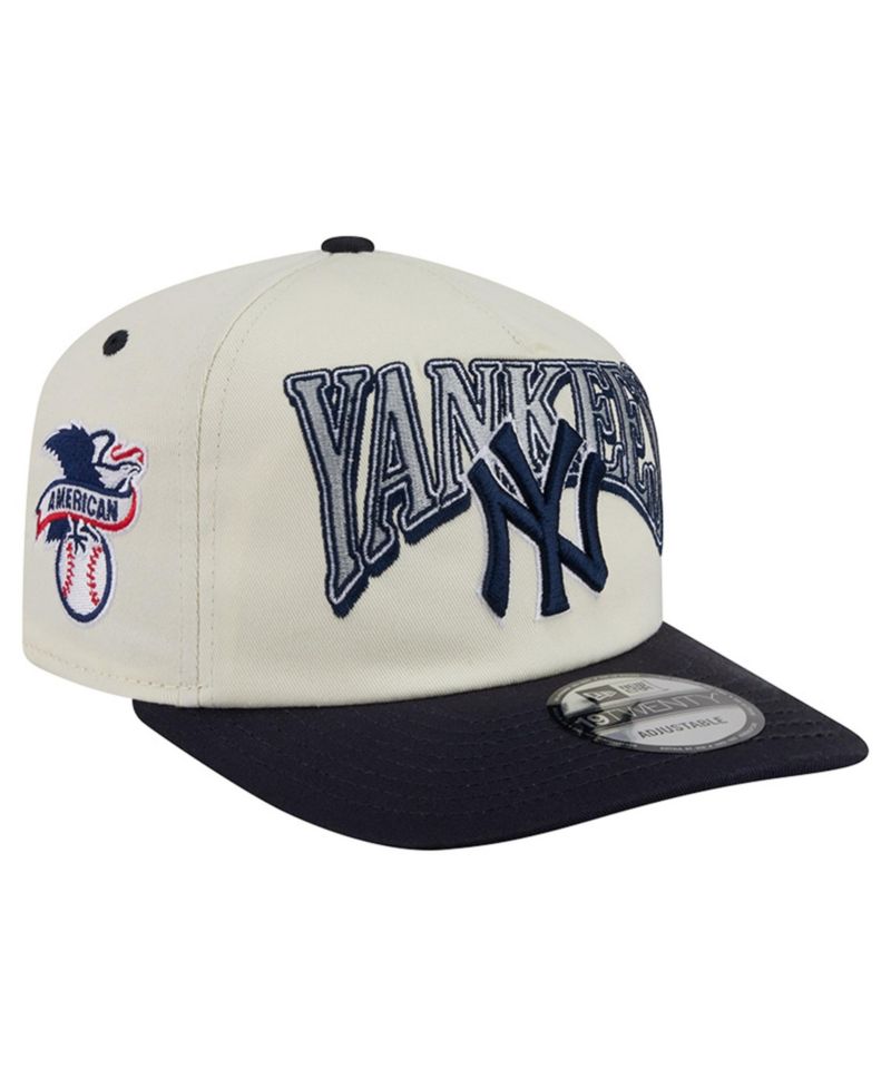 Men's Cream/Navy New York Yankees Vintage 19TWENTY Adjustable Hat