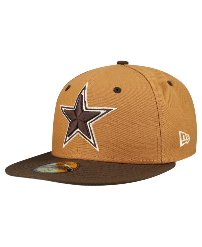 Men's Light Brown/Dark Brown Dallas Cowboys Two-Tone Walnut 59FIFTY Fitted Hat