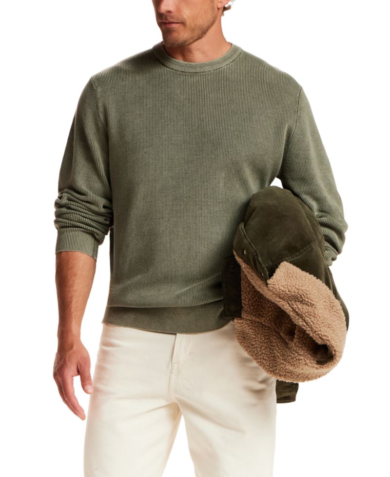 Men's Rib Knit Stonewash Sweater