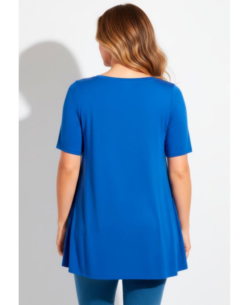 Women's Plus Size Boatneck Swing Tunic