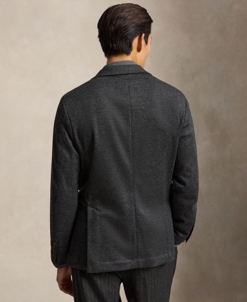 Men's Polo Soft Modern-Fit Knit Broken-Twill Suit Jacket