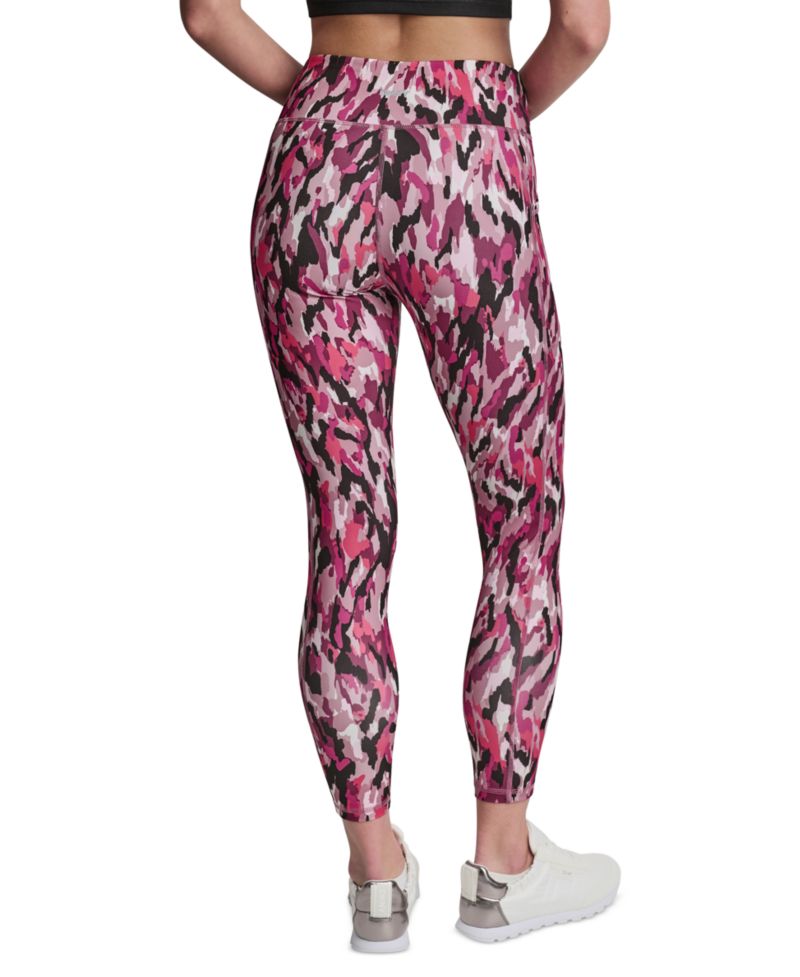 DKNY Women's Printed High-Wasit Fitness Tights Pants