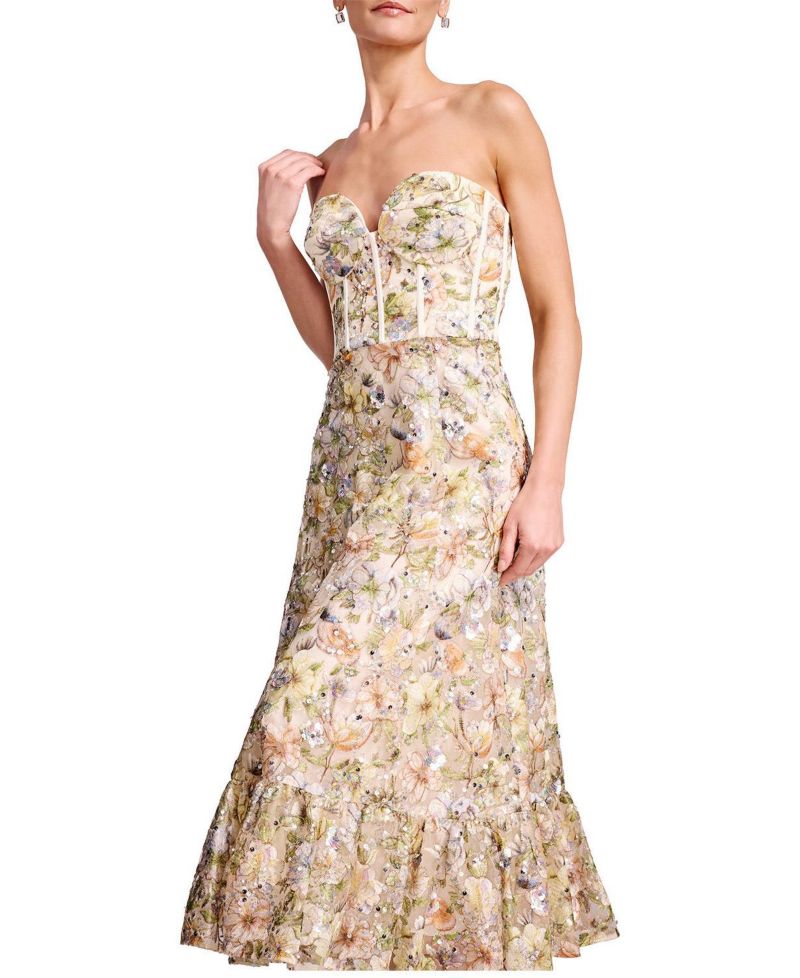 Women's Carina Floral Sequin Sweetheart Dress