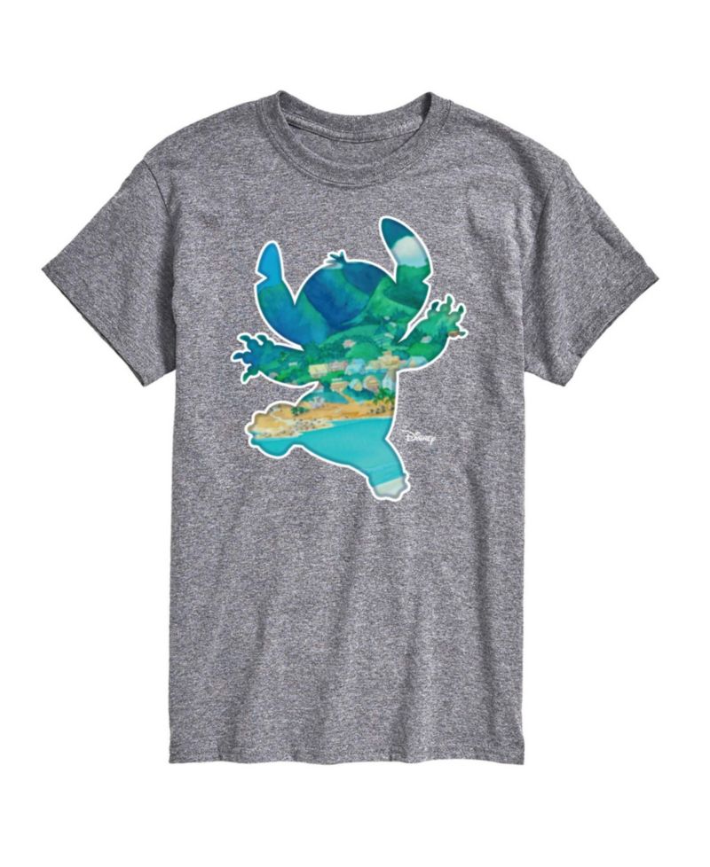 Men's Lilo and Stitch Silhouette Scene Graphic T-Shirt