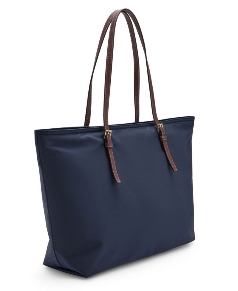 Women's Large Work Shopper Bag with Buckle Details