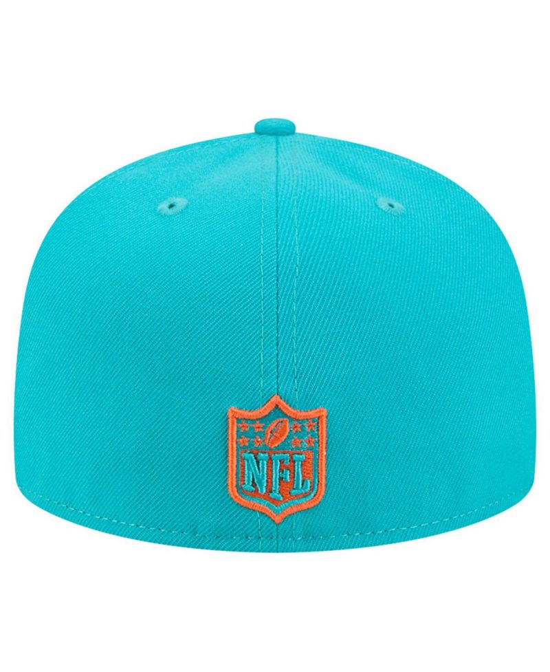 Men's Aqua/Orange Miami Dolphins Break 59FIFTY Fitted Hat
