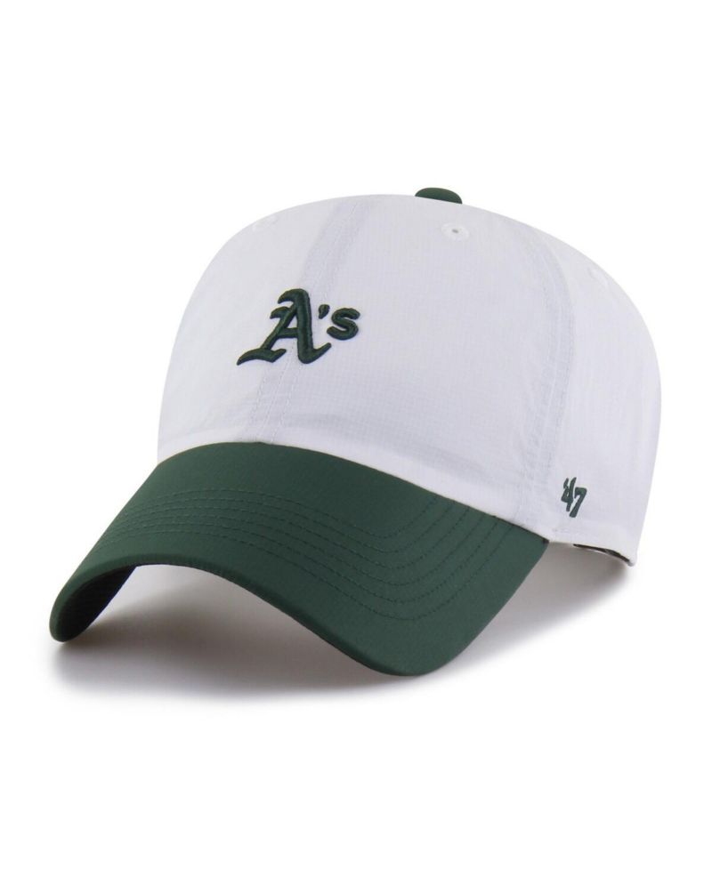 Men's White/Green Athletics Vista Mini Clean Up Brrr&deg; Adjustable Hat