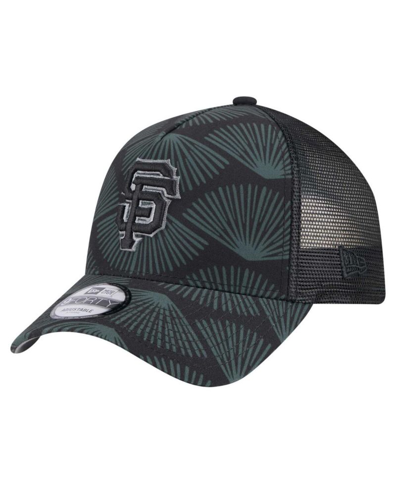 Men's Black San Francisco Giants 9FORTY A-Frame Trucker Adjustable Hat