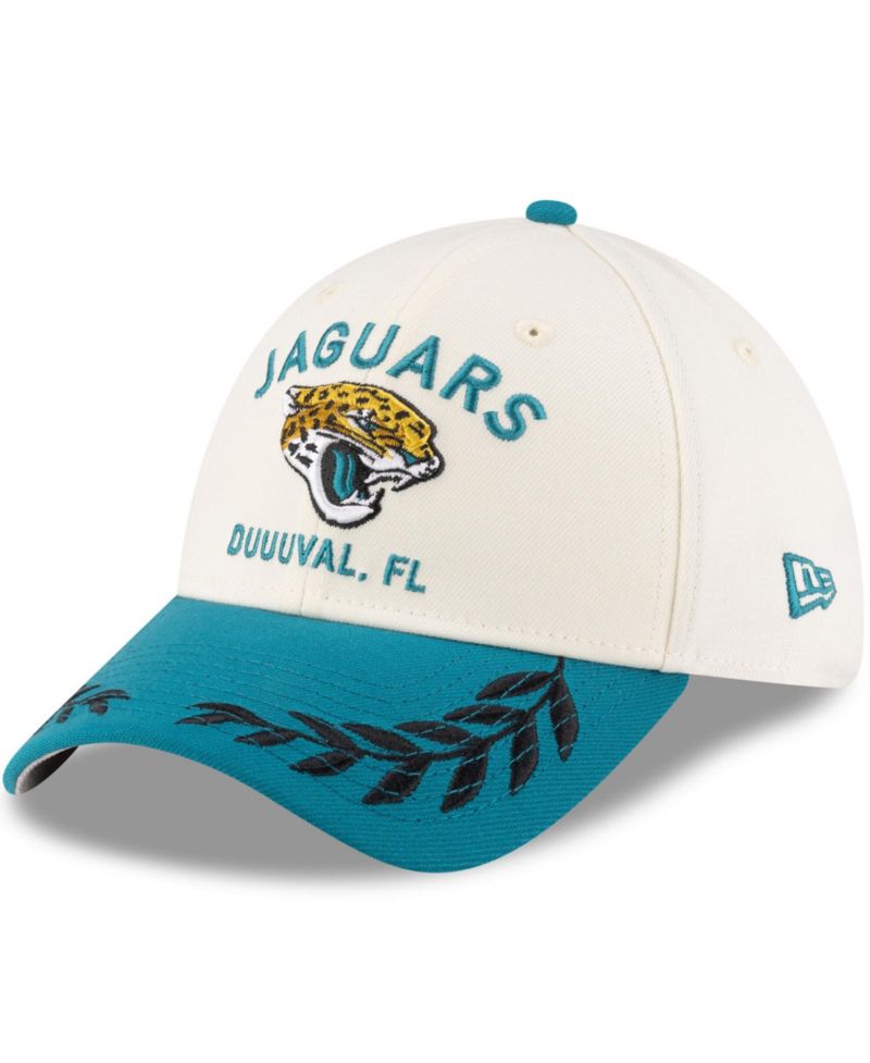 Men's Cream/Teal Jacksonville Jaguars 2025 NFL Draft 39THIRTY Flex Hat