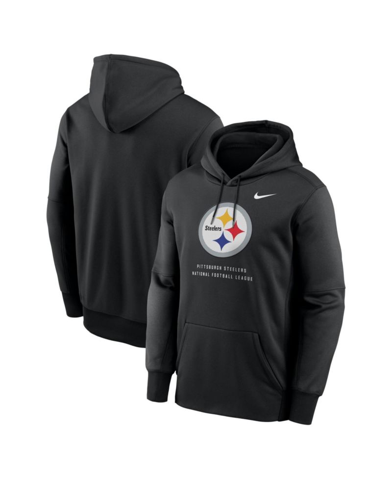 Men's Black Pittsburgh Steelers Toss Sweep Therma-FIT Hoodie