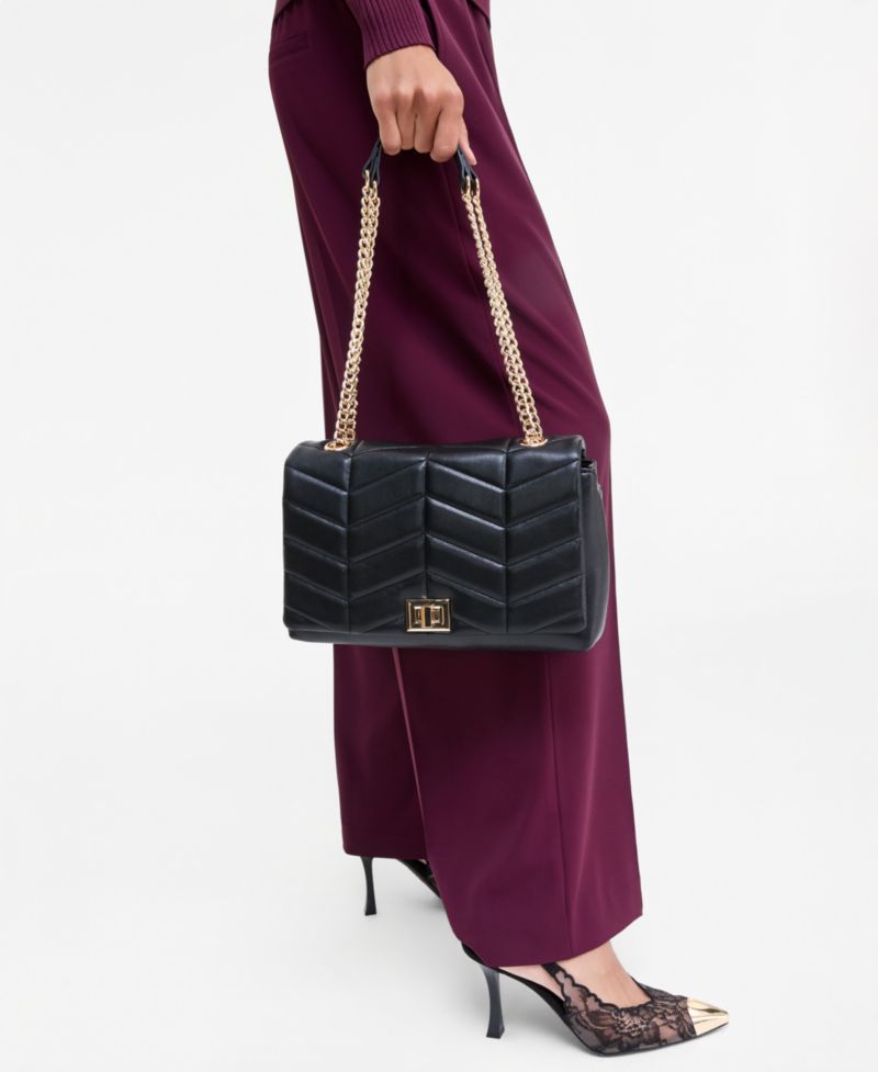 Soft Ajae Solid Quilted Shoulder Bag