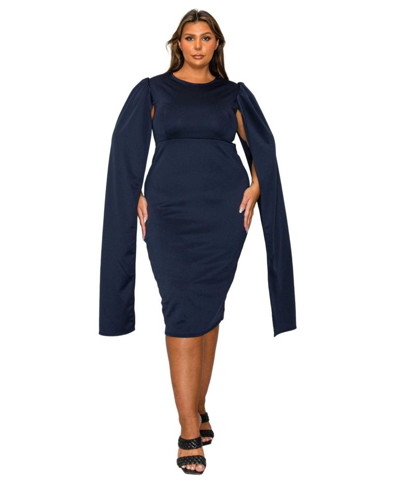 Plus Size Naomi Cape Dress