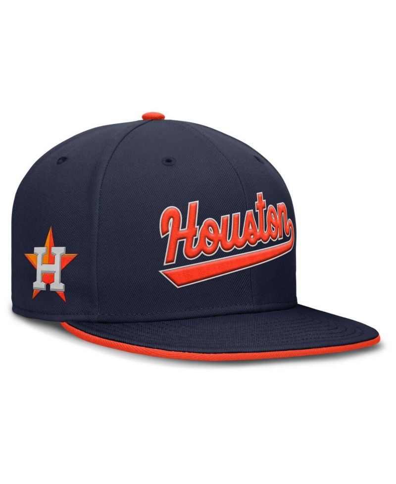 Men's Navy Houston Astros True Performance Fitted Hat