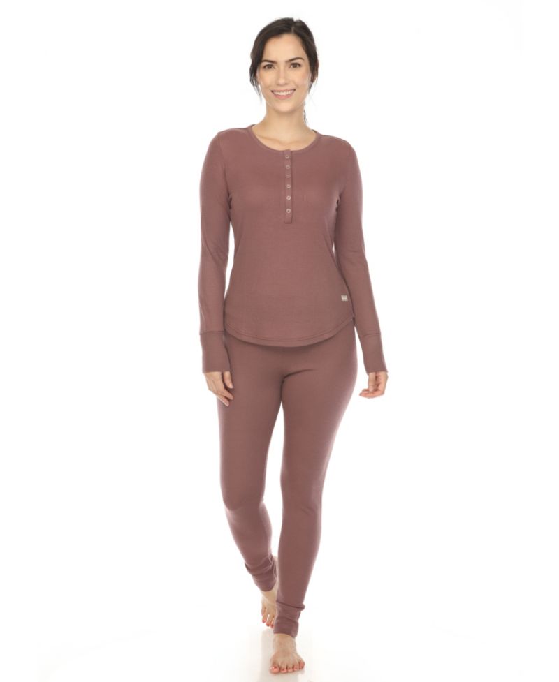 Women's Waffle Pajama Set