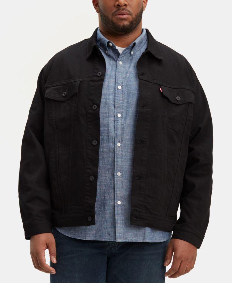 Men's Big & Tall Stretch Denim Trucker Jacket