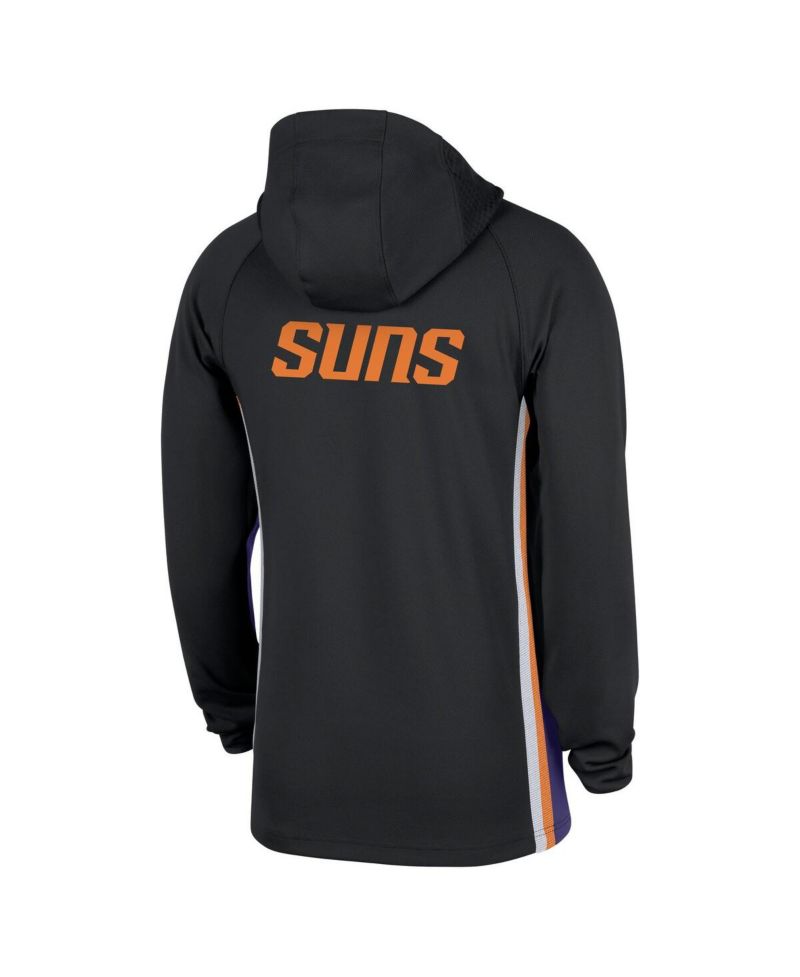 Men's Black Phoenix Suns Authentic On Court Zone Quarter-Zip Dri-FIT Hoodie Jacket