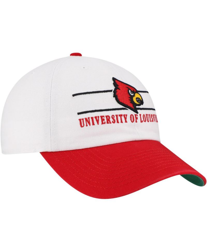 Men's White Louisville Cardinals Gridiron Clean Up Adjustable Hat