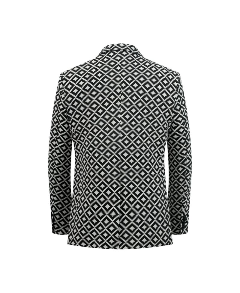 Boys Black Postage Stamp Brocade Jacket