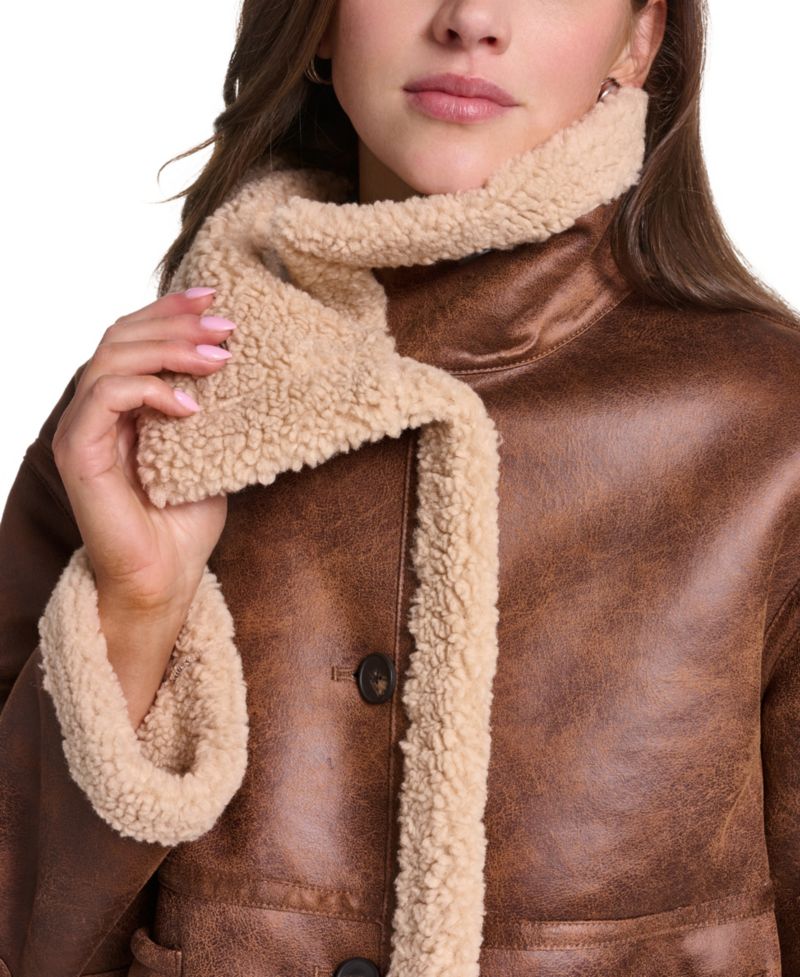 Women's Reversible Faux Shearling Jacket