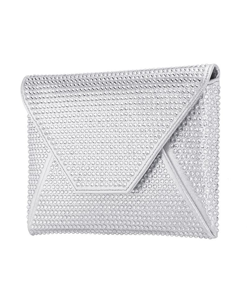 Crystal Encrusted Square Envelope Clutch