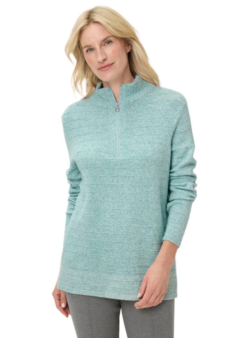 Women's Half Zip Mock Sweater