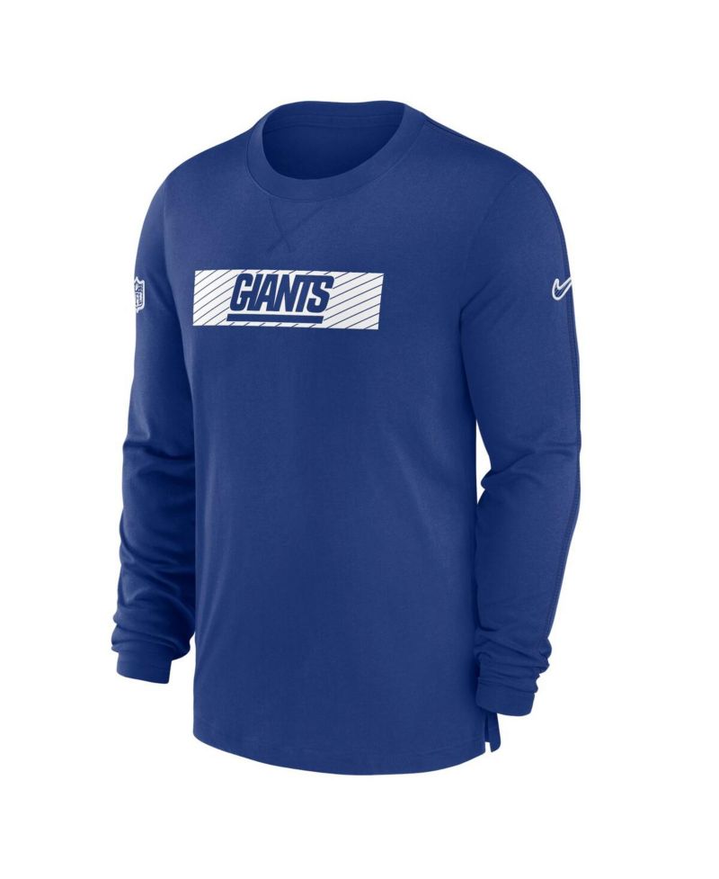 Men's Royal New York Giants Sideline Player Performance Long Sleeve T-Shirt
