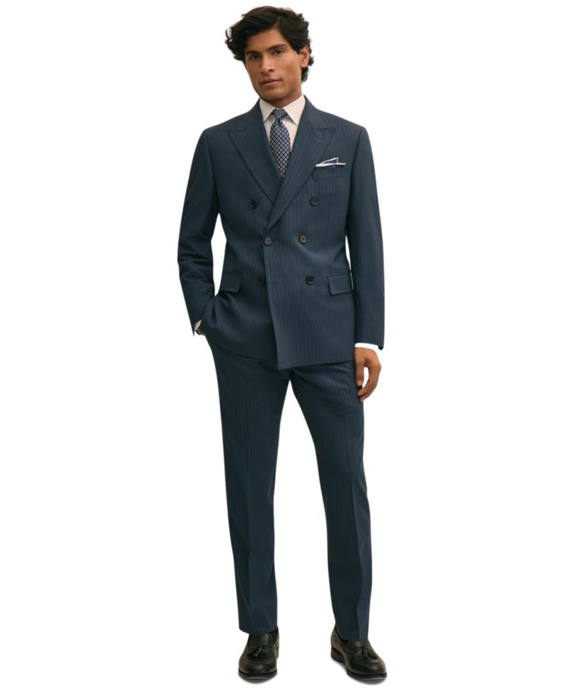 Brooks Brothers Men's Pinstripe Classic-Fit Suit Trousers