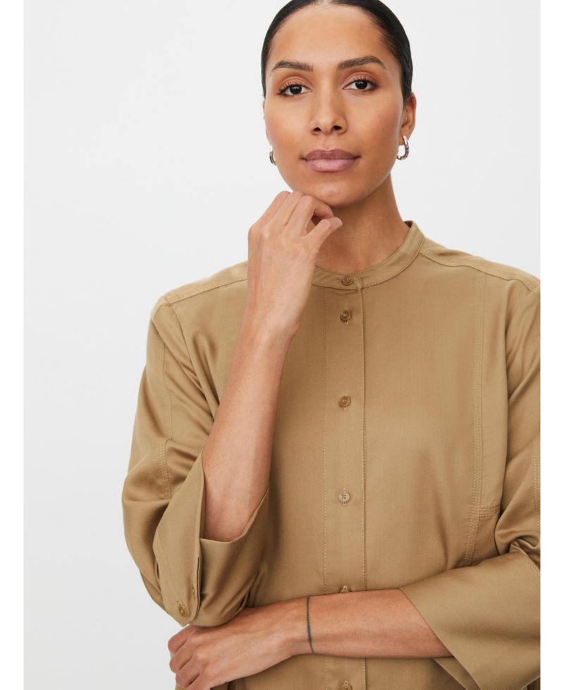Women's MaIthoria 3/4 Sleeve Mandarin Collar Blouse
