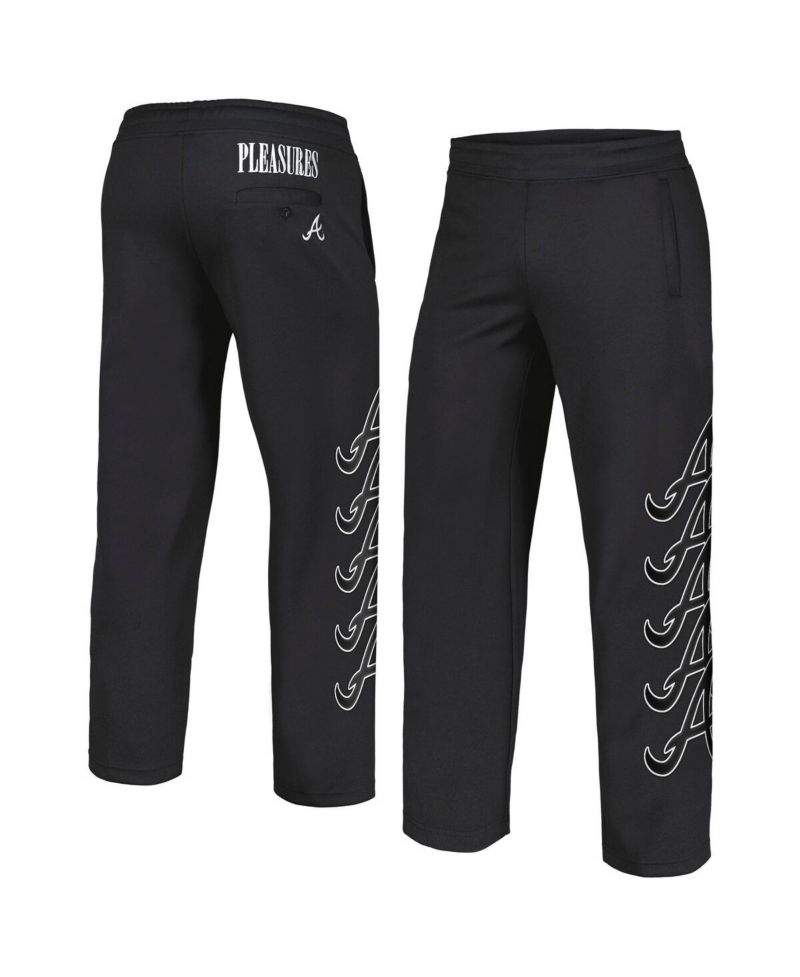 Men's Atlanta Braves Black Pitcher Track Pants