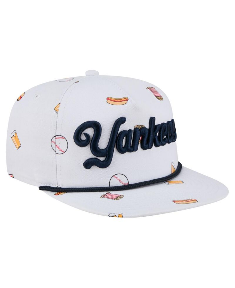 Men's White New York Yankees Team Cheer Rope 19TWENTY Adjustable Hat