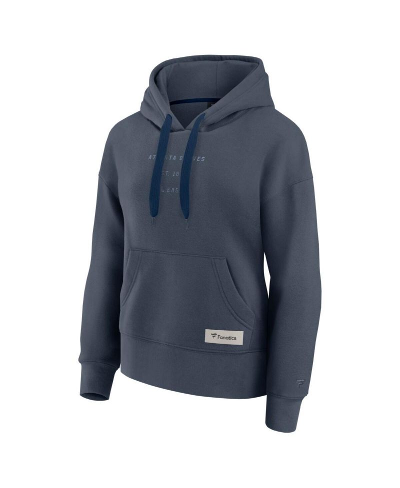 Women's Blue Atlanta Braves Elements Future Ground Subtle Tonal Pullover Hoodie