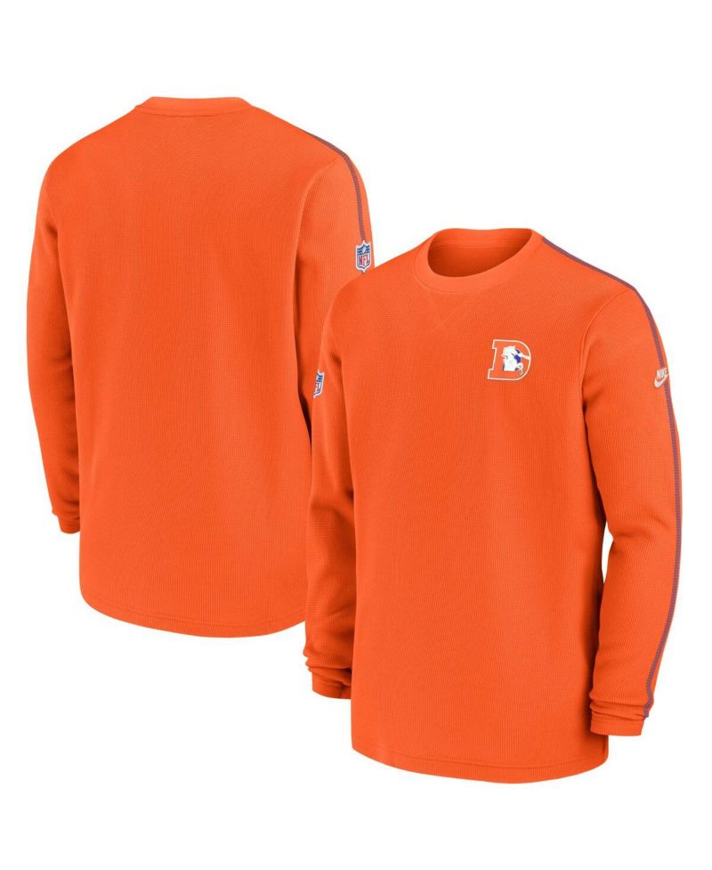 Men's Orange Denver Broncos Alternate Logo Coach Long Sleeve Top