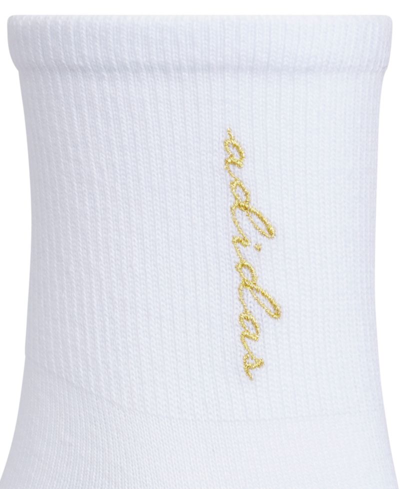 Women's Embroidered Logo Detail Quarter High Socks, 3-Pack