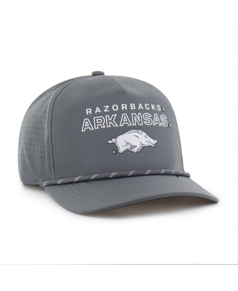 Men's Gray Arkansas Razorbacks Forward Vent Hitch Rope Adjustable Hat