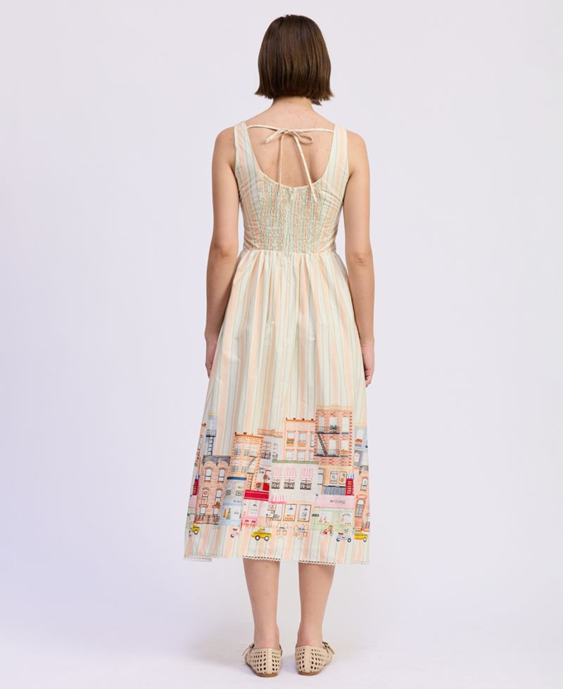 Women's Square Neck Athena Midi Dress