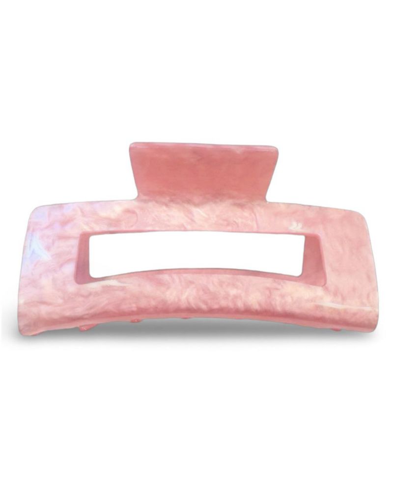 Large Rectangle Claw Clip - Pink
