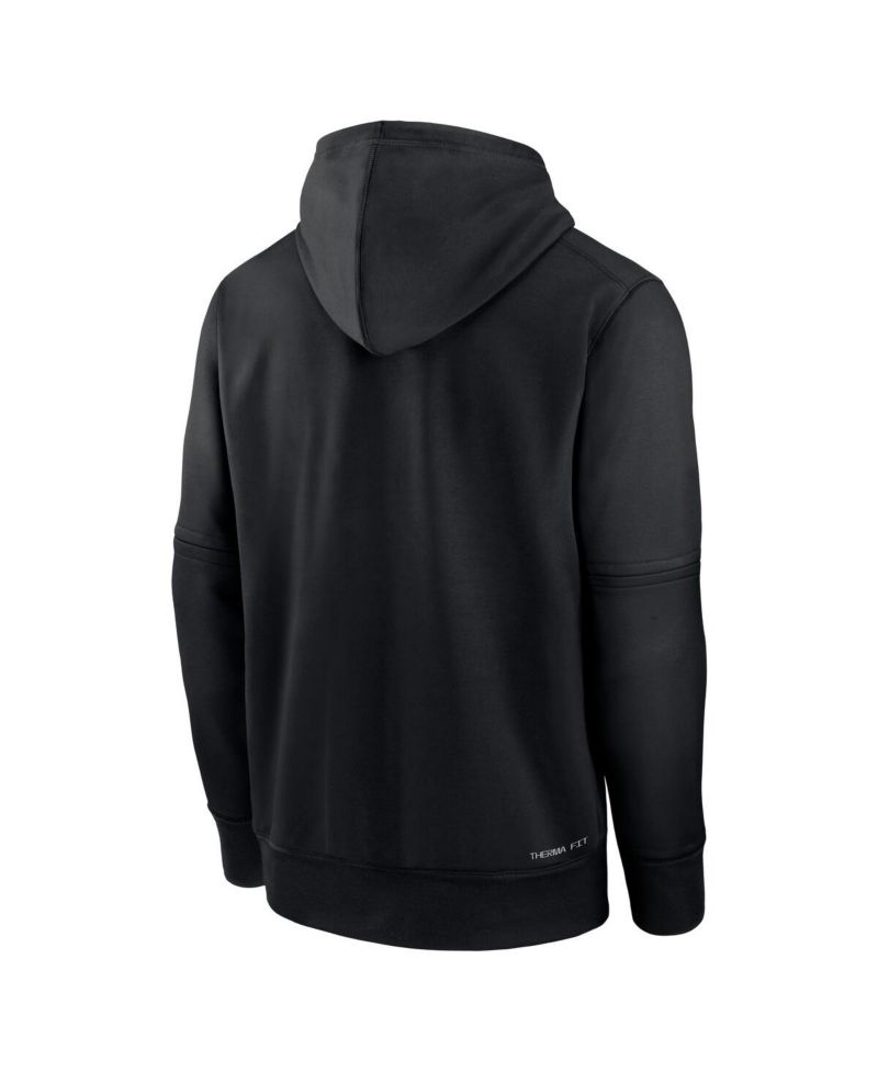 Men's Black New York Mets Authentic Collection Therma-FIT Hoodie