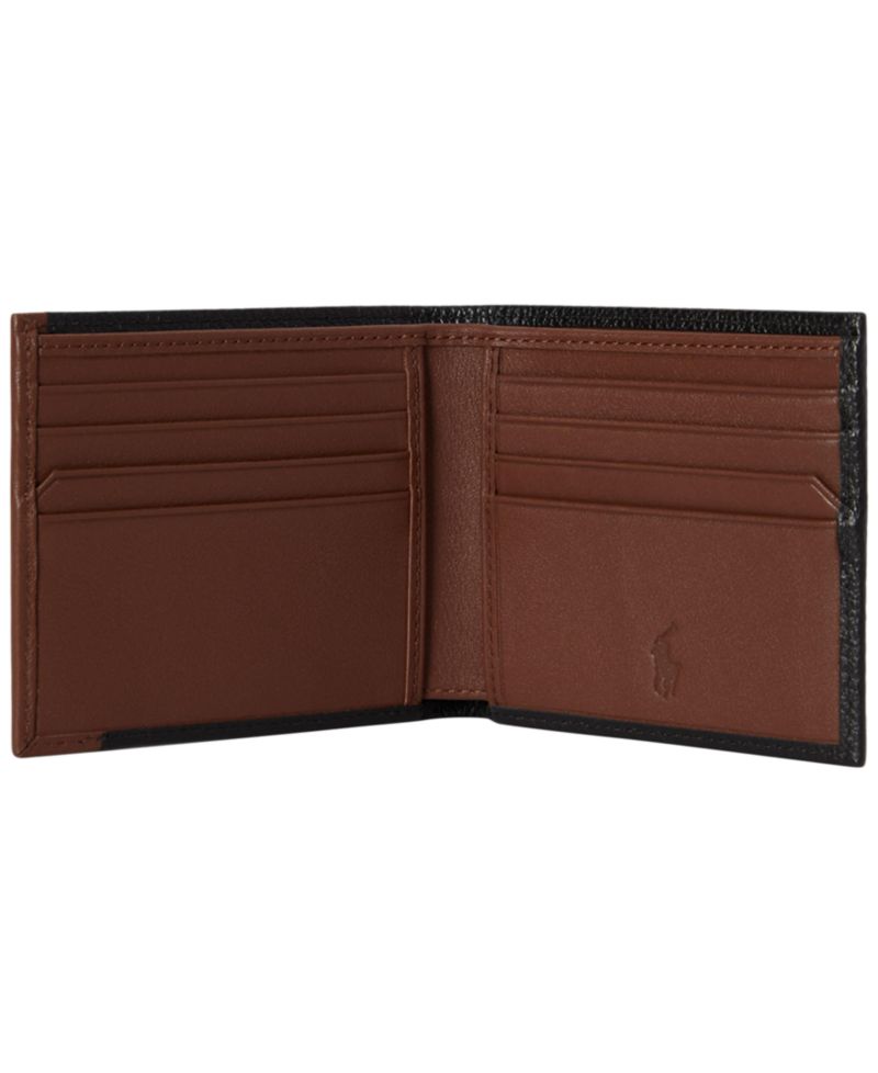 Two-Tone Leather Billfold Wallet