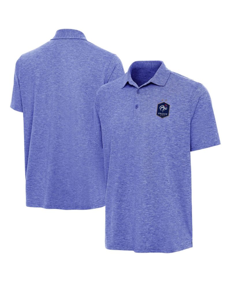 Men's Heather Royal France National Team Triple Shot Polo Shirt