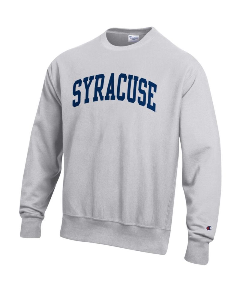 Men's Gray Syracuse Orange Reverse Weave Fleece Sweatshirt