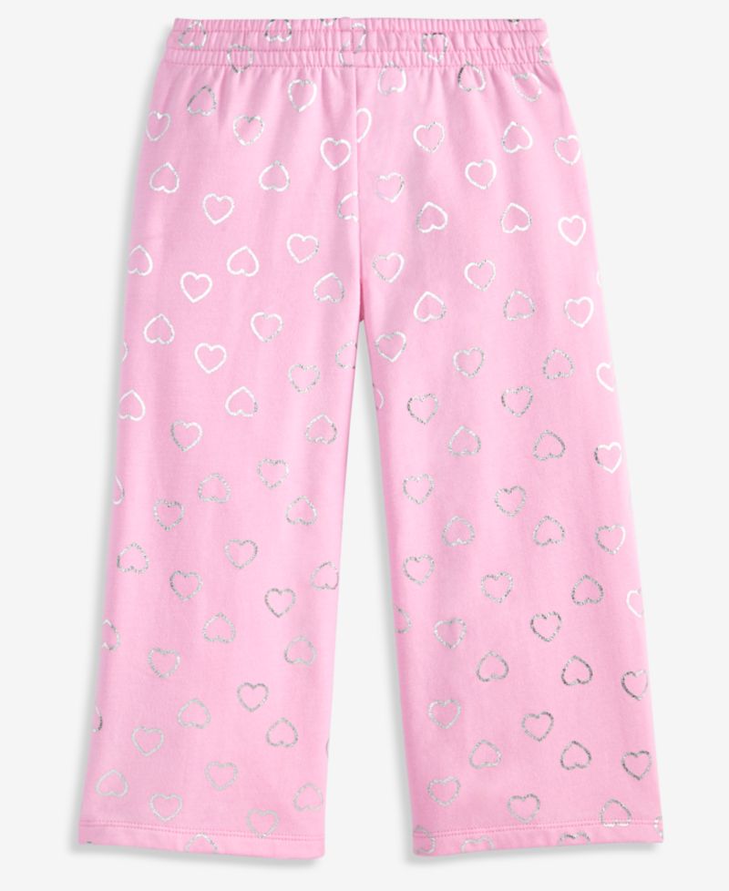 Girls' 12M-5T Metallic-Heart Sweatpants
