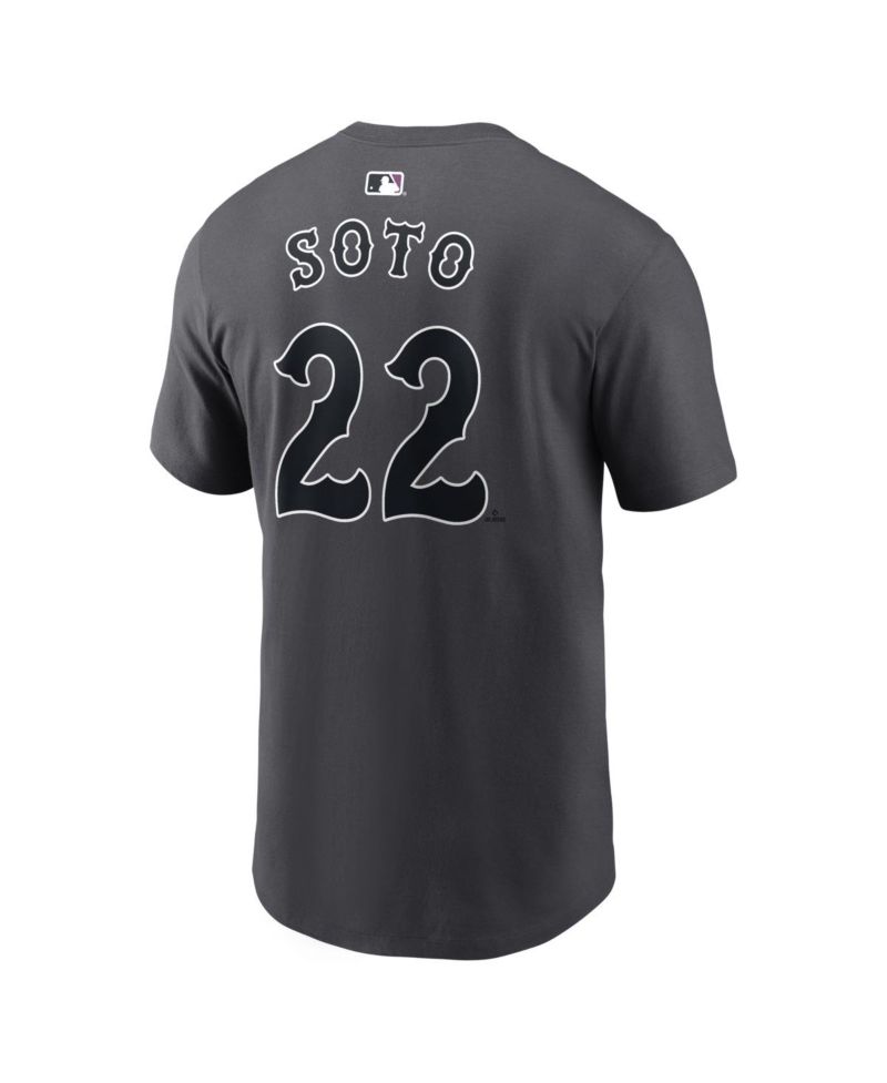 Men's Juan Soto Anthracite New York Mets City Connect Name & Number T-Shirt