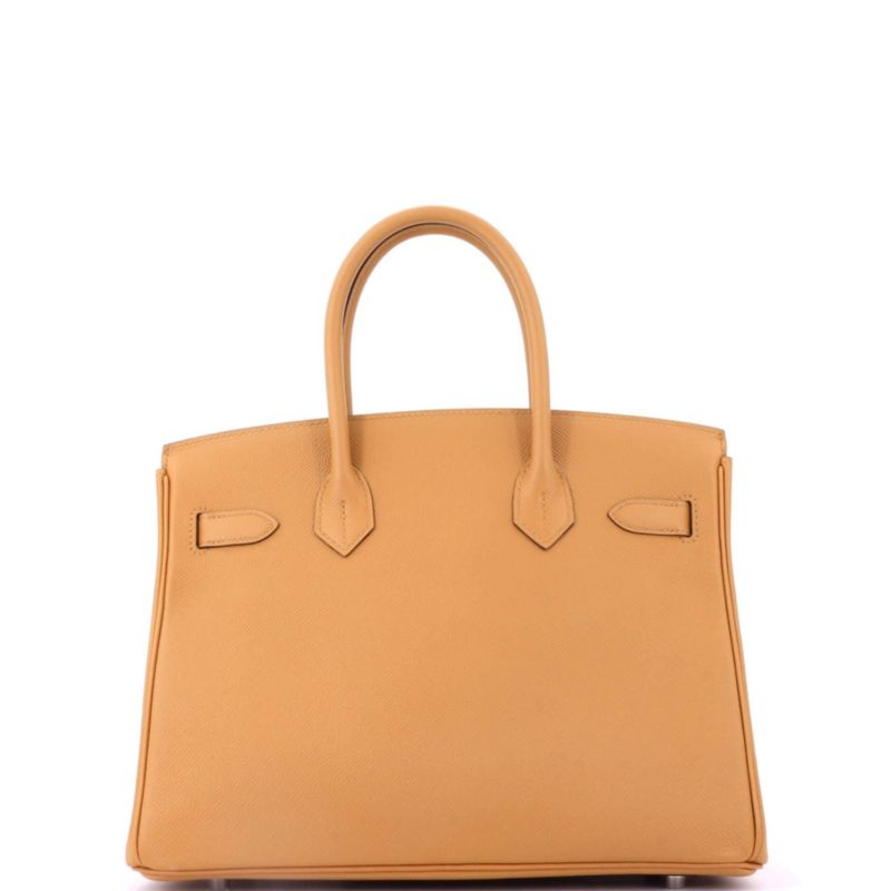 Birkin 30 Handbag Brown Epsom with Palladium Hardware